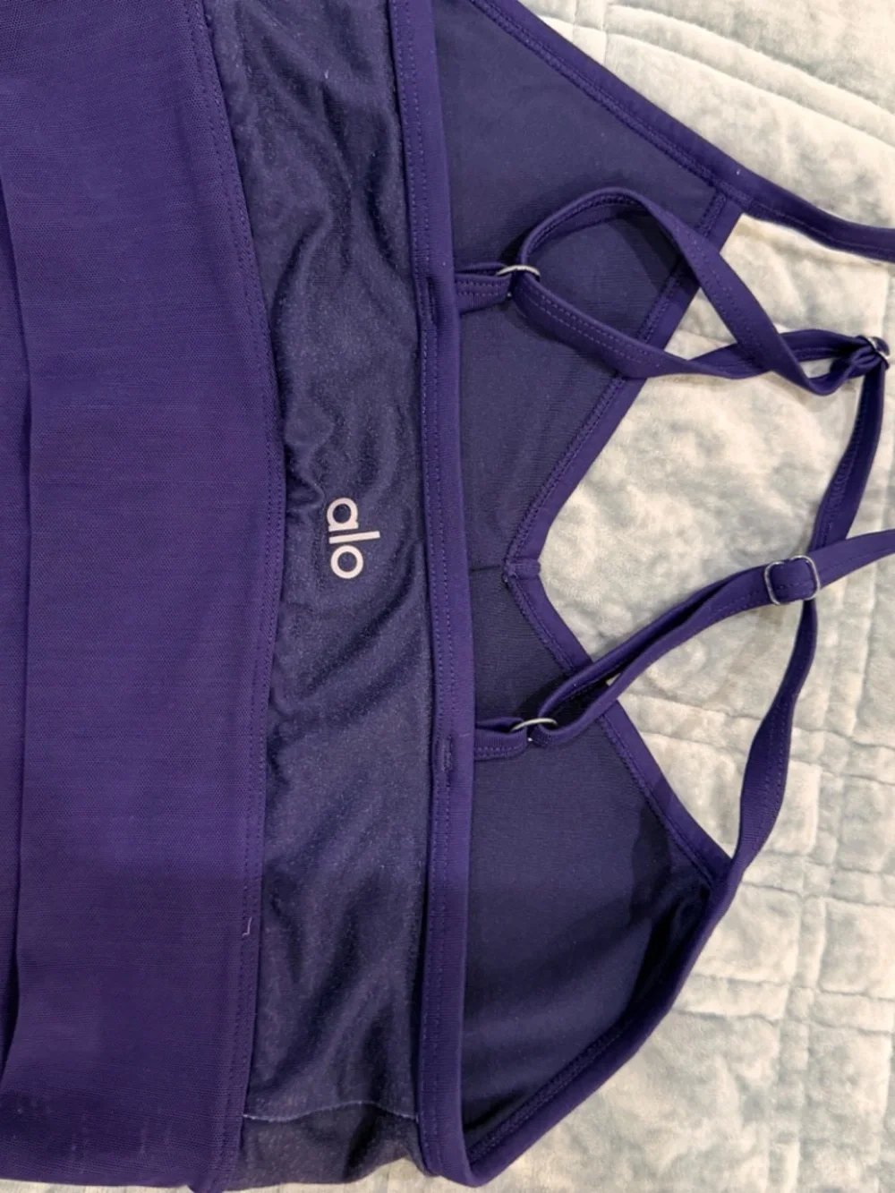 All Yoga Peacock Navy Bra - Size XS